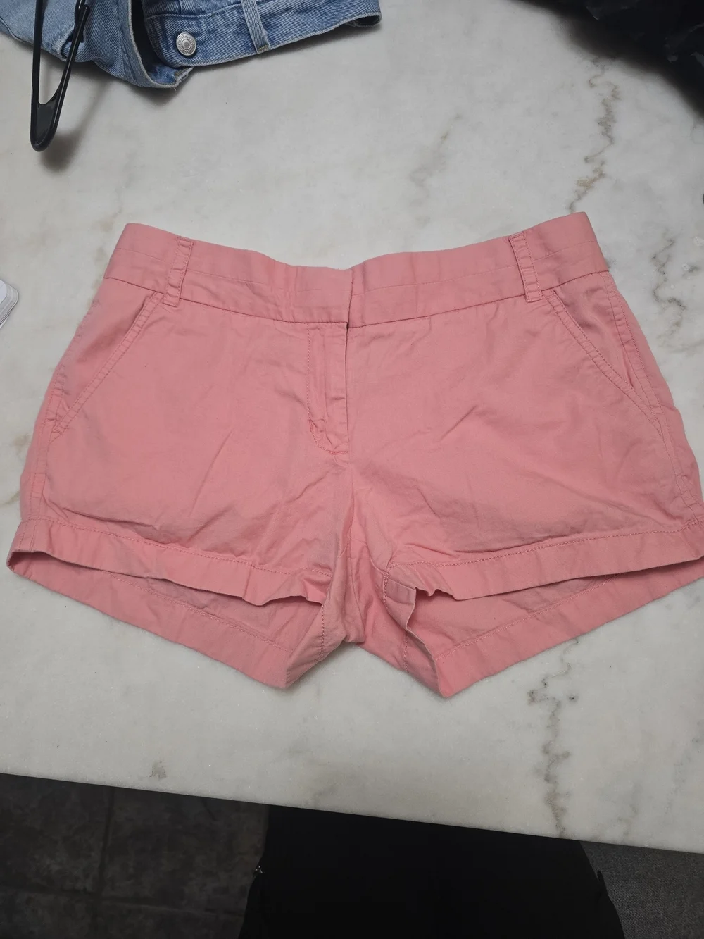 J. Crew Coral-Pink High Waist Cotton Shorts